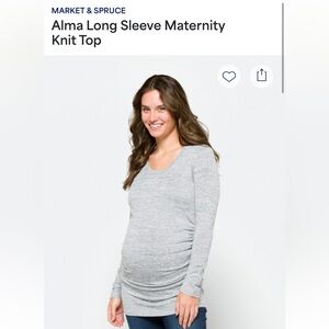 Market & Spruce Gray Ruched Fitted Tunic